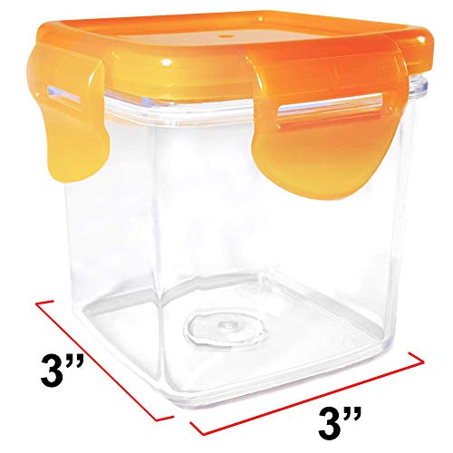 Nutrichopper Transparent Container 2-Pack with Airtight Locking Lid, Dishwasher Safe, Food Grade Transparent Acrylic As Seen On TV