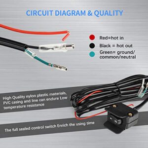 MaySpare 12V Winch Rocker Thumb Switch with Mounting Bracket for ATV UTV Handlebar Control Line Kit