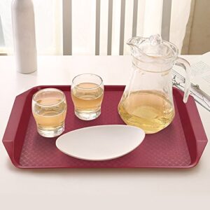 EudokkyNA Colored Service Tray Set of 6, Fast Food Plastic Trays