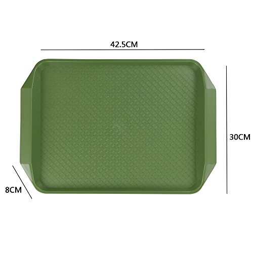 EudokkyNA Colored Service Tray Set of 6, Fast Food Plastic Trays