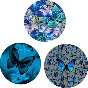 (3 pack) cell phone holder animals white blue butterfly expanding grip stand finger kickstand for smartphone and tablets