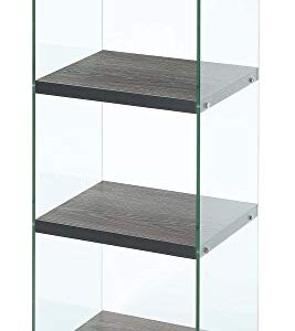 Convenience Concepts SoHo 4 Tier Tower Bookcase, Weathered Gray