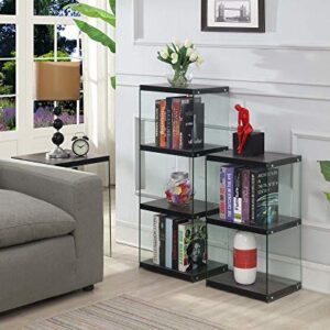 Convenience Concepts SoHo 4 Tier Tower Bookcase, Weathered Gray