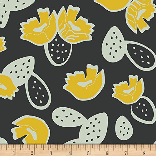 Art Gallery Fabrics Art Gallery Day Trip Cactus Bloom Moonlight Fabric, Black