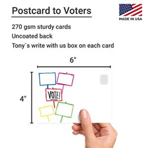 Vote Signs - Postcards to Voters by Tony the Democrat (Mix and Match Set Sizes) (64)