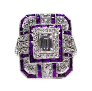 goldenchen fashion jewelry amethyst silver wedding engagement ring art deco women jewelry gift size 6-10 (9)