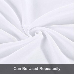 TANIASH 6 Packs White Round Tablecloth -90inch, 100% Polyester Table Cover for Wedding/Party/Birthday