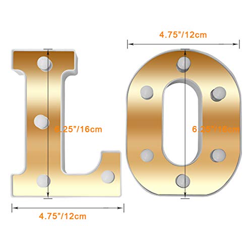 Coitak LOVE Marquee Letter Lights Sign LED Decor Lights Night Light Wedding Birthday Party Home Bar Decoration