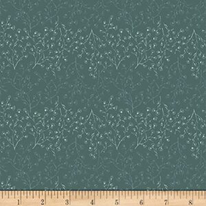 art gallery fabrics art gallery gathered verdure spruce fabric, blue green