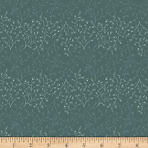 Art Gallery Fabrics Art Gallery Gathered Verdure Spruce Fabric, Blue Green