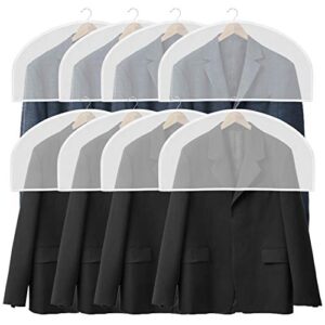 foraineam 20 pack shoulder covers clothes suit protectors breathable garment dust covers for suit, coats, jackets, dress closet storage