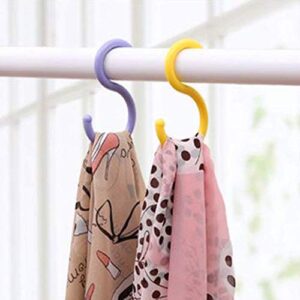 18Pcs Colorded S Shaped Hooks Plastic Hanging Hooks Holder Rack Hooks for Shirt Towel Dress Bag Clothes Hanger Hook and Kitchenware Spoons, Random Color