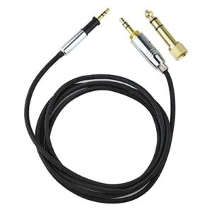 qkiip k450 cable,replacement audio cord compatible with akg k450 k451 k452 k480 q460 headphones(3.9ft/black)