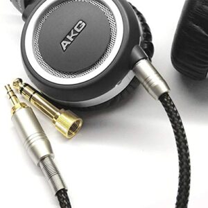 QKIIP k450 Cable,Replacement Audio Cord Compatible with AKG K450 K451 K452 K480 Q460 Headphones(3.9ft/Black)