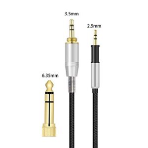 QKIIP k450 Cable,Replacement Audio Cord Compatible with AKG K450 K451 K452 K480 Q460 Headphones(3.9ft/Black)