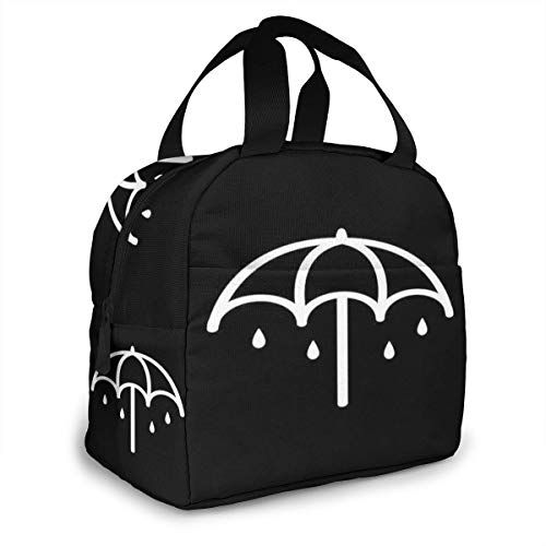 Nicokee Bring Me To The Horizon Black Insulated Lunch Bag For Men Women Office/Picnic/Fishing Tote Bag