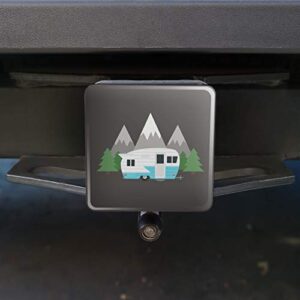 Camper in The Mountains Tow Trailer Hitch Cover Plug Insert