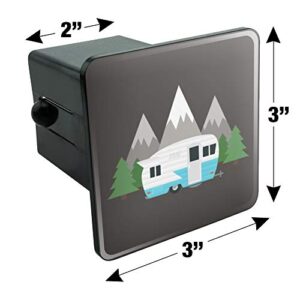 Camper in The Mountains Tow Trailer Hitch Cover Plug Insert