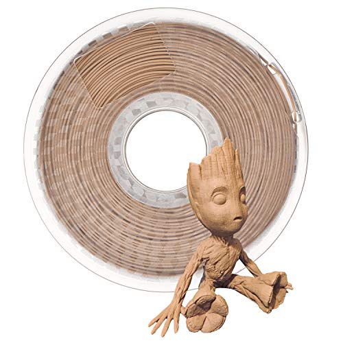 iSANMATE Wood Filament 1.75mm, PLA+ Wood Filament 1.75mm, 3D Printer Filament 1kg/Spool (20% Wood Powder+80% PLA)