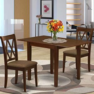 East West Furniture NDCL3-MAH-C Dining Table Set, Mahogany