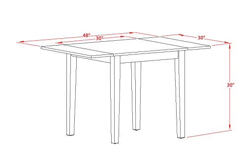 East West Furniture NDCL3-MAH-C Dining Table Set, Mahogany