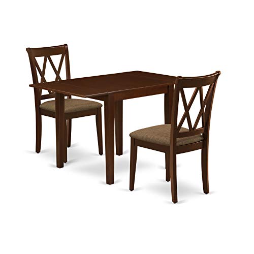 East West Furniture NDCL3-MAH-C Dining Table Set, Mahogany