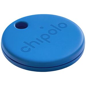chipolo one (2020) - 1 pack - key finder, bluetooth tracker for keys, bag, item finder. free premium features. ios and android compatible (blue)