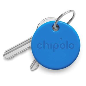 Chipolo ONE (2020) - 1 Pack - Key Finder, Bluetooth Tracker for Keys, Bag, Item Finder. Free Premium Features. iOS and Android Compatible (Blue)