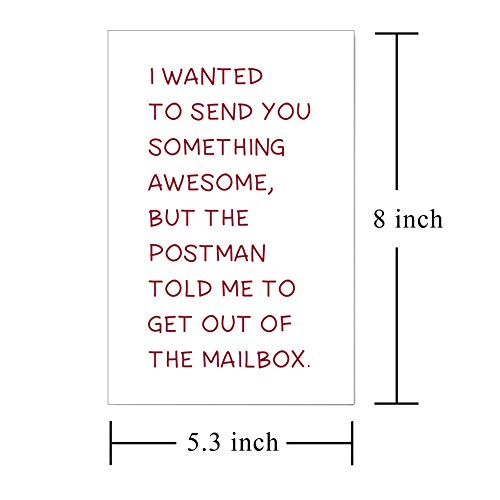 Funny Birthday Card, I Wanted to Send You Something Awesome Bday Card for Boyfriend Husband Friends BFF
