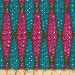 art gallery fabrics art gallery loved to pieces gladiolumns pinkbluem fabric, blue