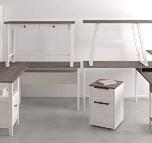 Signature Design by Ashley Dorrinson Modern Farmhouse 47" Home Office Desk with 2 Drawers, Whitewash