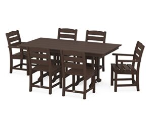 polywood® lakeside dining set, mahogany