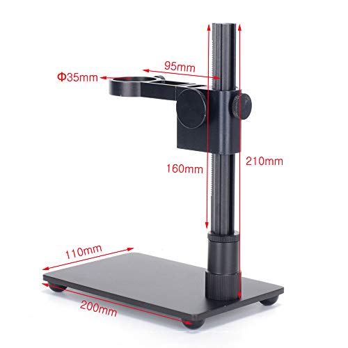 HAYEAR 48MP 2K High Definition HDMI Digital Microscope Camera Set Remote Control 150X C-Mount Lens Adjust Lamp Portable Table Stand for Phone Repair Lab Inspect