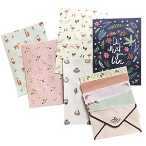 Stationary Paper and envelopes Set - Girls Letter Stationary Paper - 40 Cute Lovely Writing Stationery Paper Letter Set with 20 Envelope,H160