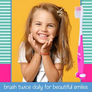 Lingito Kids Toothbrush Extra Soft, Easy Grip for Toddlers Toothbrushes | Children Size Toothbrush Pack Kids Ages 3+