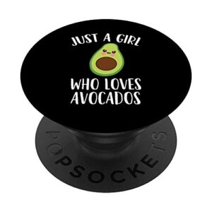 just a girl who loves avocados for women, girls, popsockets swappable popgrip