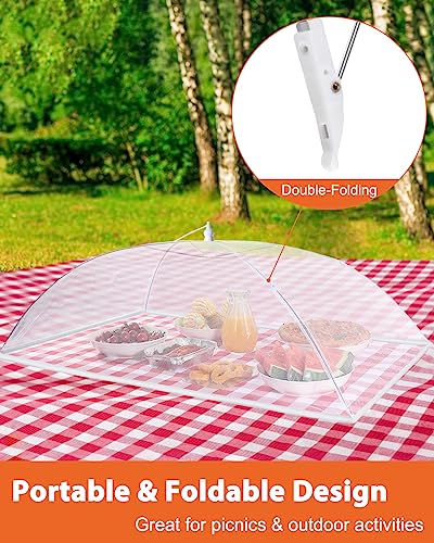 Anpro Food Cover, Food Tent, Pop-up Food Nets, Mesh Food Covers for Outside,Picnic Accessories, Food covers for outside,Reusable and Collapsible, 5 Pack (1 Extra Large-40 Inches,4 Standard-17 Inches)