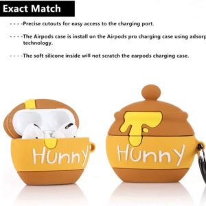 Airpods Pro Silicone Case Funny Cover Compatible for Apple Airpods Pro[3D Cartoon Pattern][Designed for Kids Girl and Boys][Honey Pot]