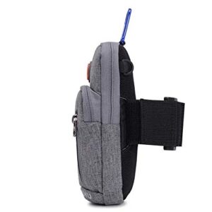 Men Women Workout Cellphone Wasit Purse Small Crossbody Bags Belt Holster Pouch for iPhone 14 Plus 13 12 11 Pro Max XR XS Max Samsung Galaxy S22 Ultra S21 FE S20 FE A53 A33 Pixel 7 (Gray)