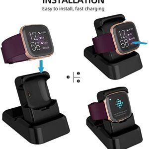 Compatible with Fitbit Versa 2 Charger Stand, Kasmotion Replacement Charging Stand Clip Charging Cradle Dock Adapter Holder Compatible with Fitbit Versa 2