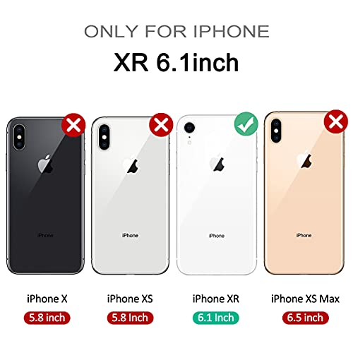 SURITCH Clear Case for iPhone XR, 【Privacy Screen Protector】【Edge to Edge】 Anti Spy Film Full Protection Hard Cover Hybrid TPU Bumper Rugged Case Anti Scratch Shockproof for iPhone XR 6.1"(Clear)