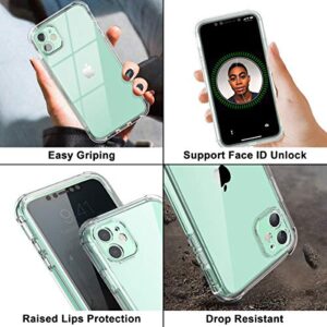 SURITCH Clear Case for iPhone 11, 【Privacy Screen Protector】【Edge to Edge】 Anti Spy Film Full Protection Hard Cover Hybrid TPU Bumper Rugged Case Anti Scratch Shockproof for iPhone 11 6.1"(Clear)