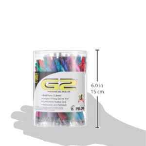 PILOT G2 Premium Refillable & Retractable Rolling Ball Gel Pens, Bold Point, Assorted Color Inks, 36-Pack Tub (14563)