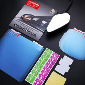 12 Pieces Car Rearview Mirror Film Rainproof Waterproof Mirror Film Anti Fog Nano Coating Car Film for Car Mirrors and Side Windows