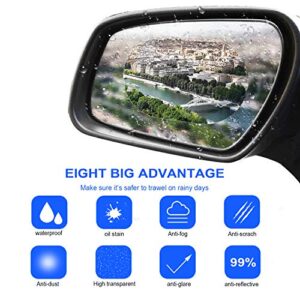 12 Pieces Car Rearview Mirror Film Rainproof Waterproof Mirror Film Anti Fog Nano Coating Car Film for Car Mirrors and Side Windows