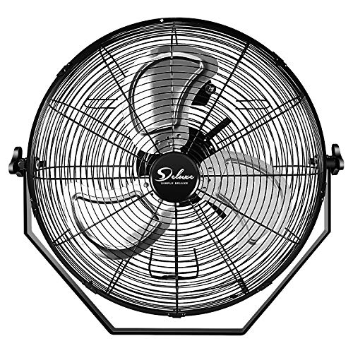 Simple Deluxe 18 Inch Industrial Wall-Mount Fan, Black