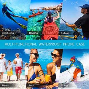 Frienda 12 Pieces Universal Waterproof Phone Pouch Underwater Case Clear Cellphone Dry Bag with Lanyard Outdoor Beach Swimming Snorkeling Bag for Smartphone up to 6.9 Inch (Multi-Color)