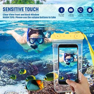 Frienda 12 Pieces Universal Waterproof Phone Pouch Underwater Case Clear Cellphone Dry Bag with Lanyard Outdoor Beach Swimming Snorkeling Bag for Smartphone up to 6.9 Inch (Multi-Color)