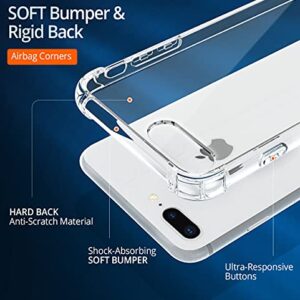 Orase Ultra Clear Series for iPhone 8 Plus Case & iPhone 7 Plus Case - Slim Fit - Shockproof - Not Yellowing - Hard Back Cover - Protective Clear Case for iPhone 8 Plus Phone Case