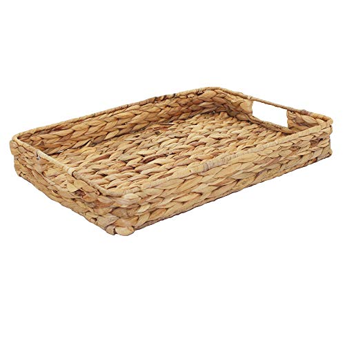 Grass Weaving Tray, Grass Storage Bins for Fruit or Tea,Arts and Crafts. (1) (Tray-A-M)